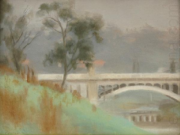 Clarice Beckett Punt Road Bridge china oil painting image